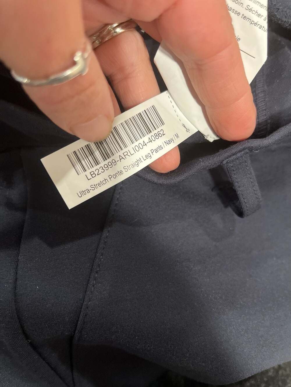 Quince Ultra-Stretch Ponte Straight Leg Pants Navy Size M - Picture 8 of 11